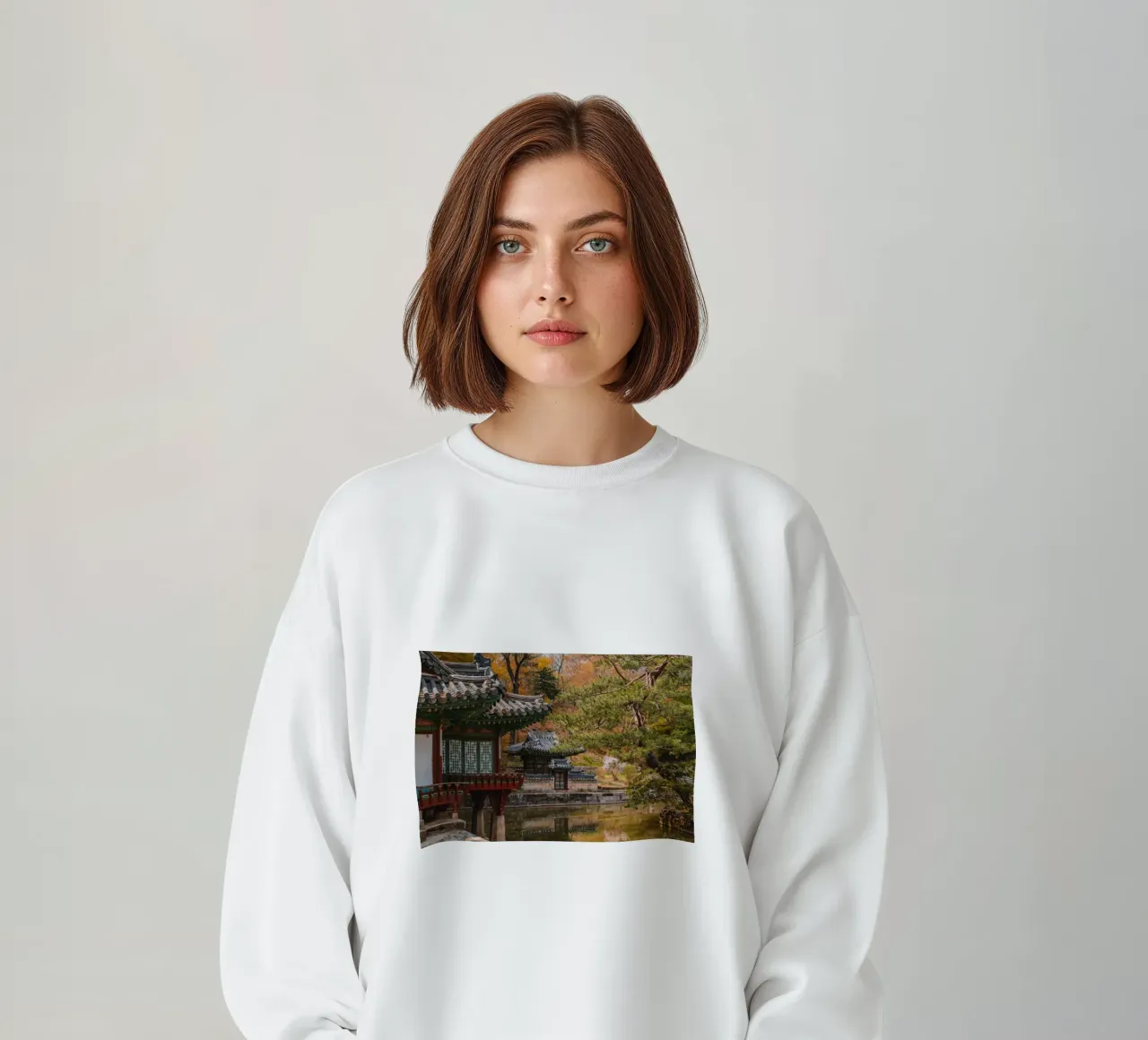 Stagno del giardino segreto di Huwon a Seul, Corea del Sud felpa da mbgraphx2