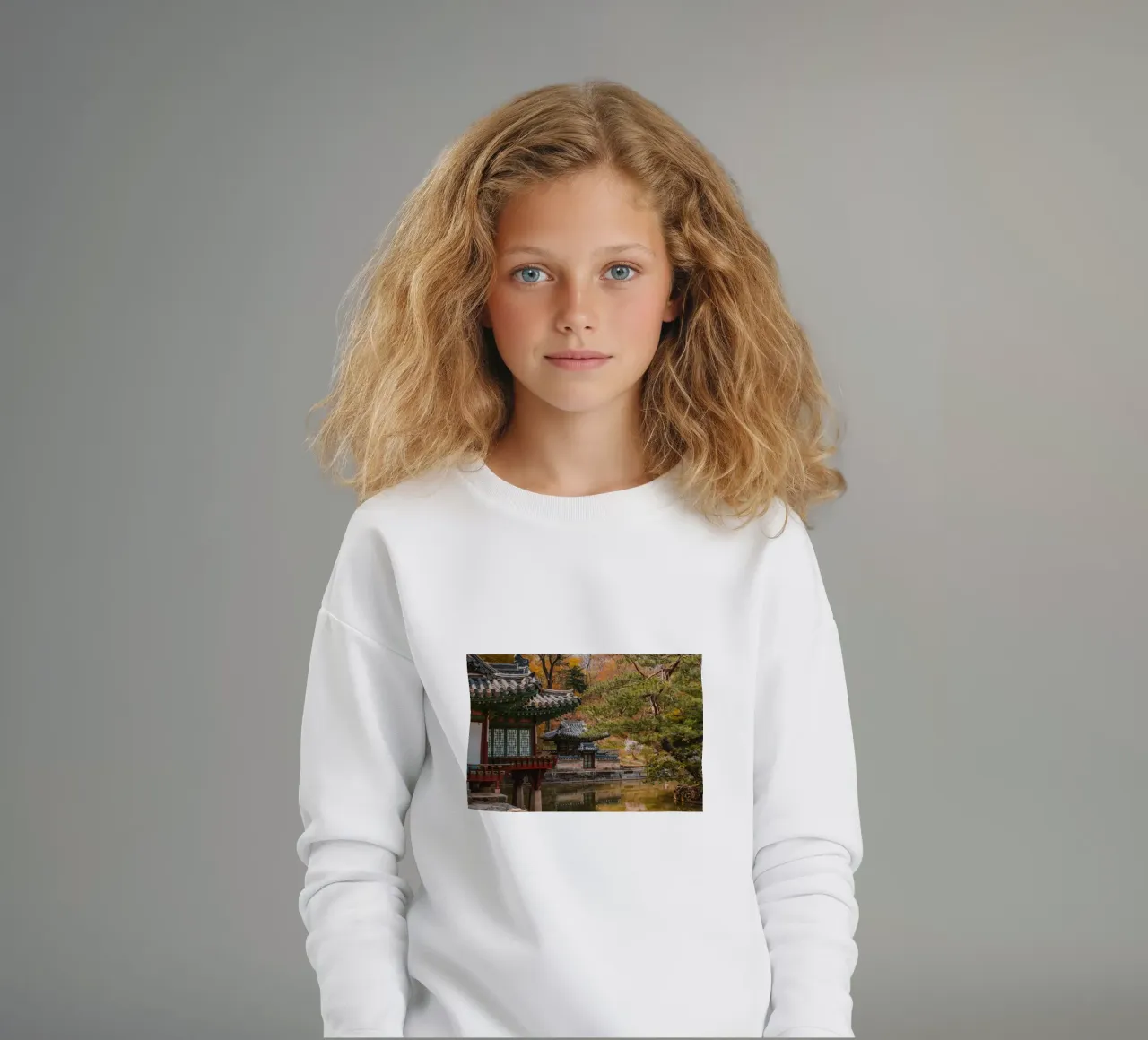 Stagno del giardino segreto di Huwon a Seul, Corea del Sud felpa bambino da mbgraphx2