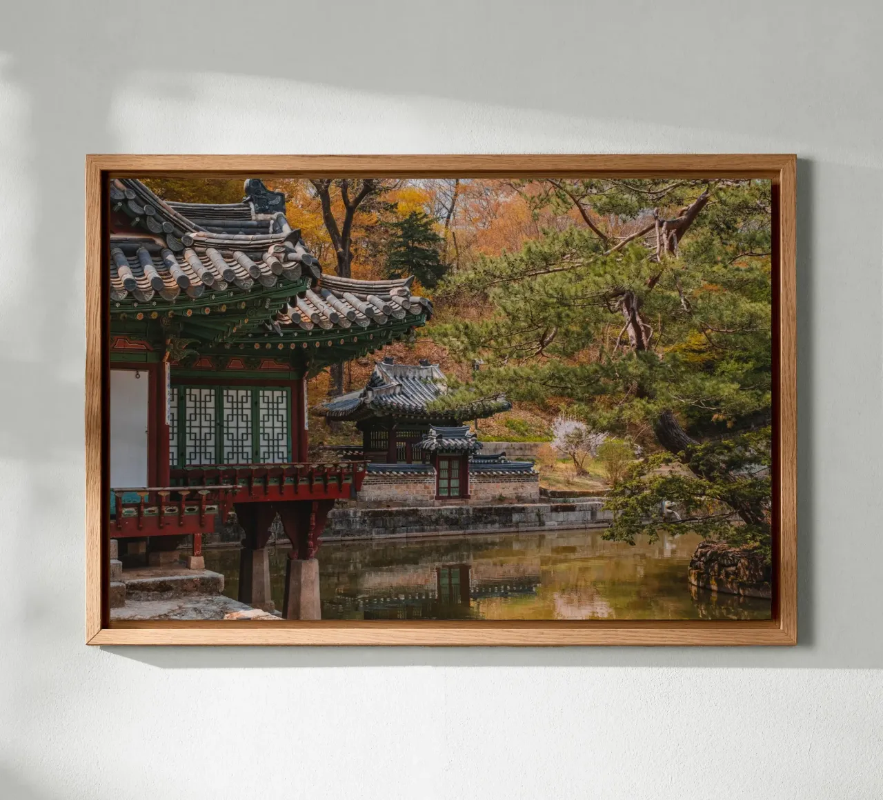 Stagno del giardino segreto di Huwon a Seul, Corea del Sud alluminio dibond da mbgraphx2