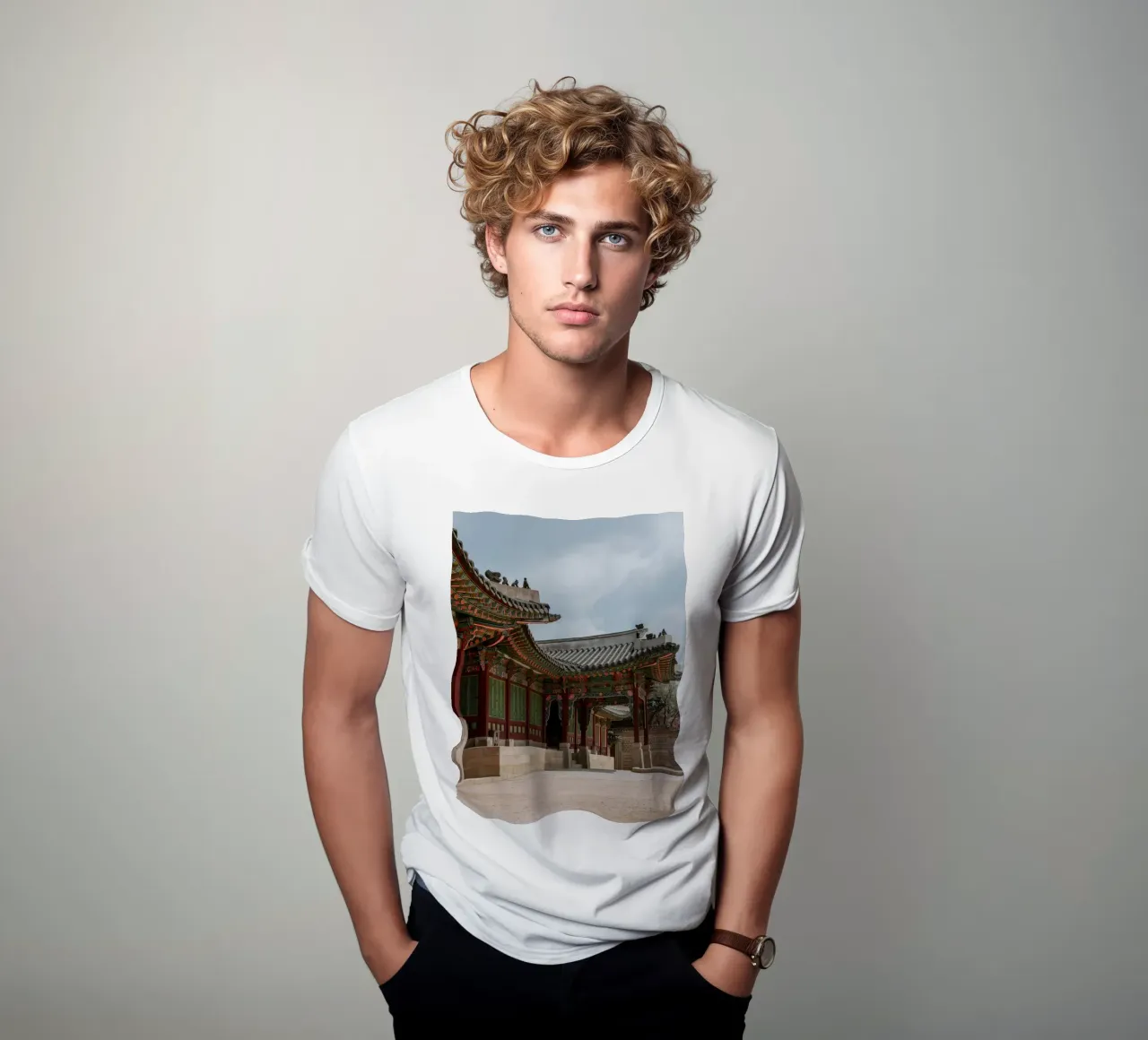Palazzo Changdeokgung a Seul, Corea del Sud t-shirt da mbgraphx2