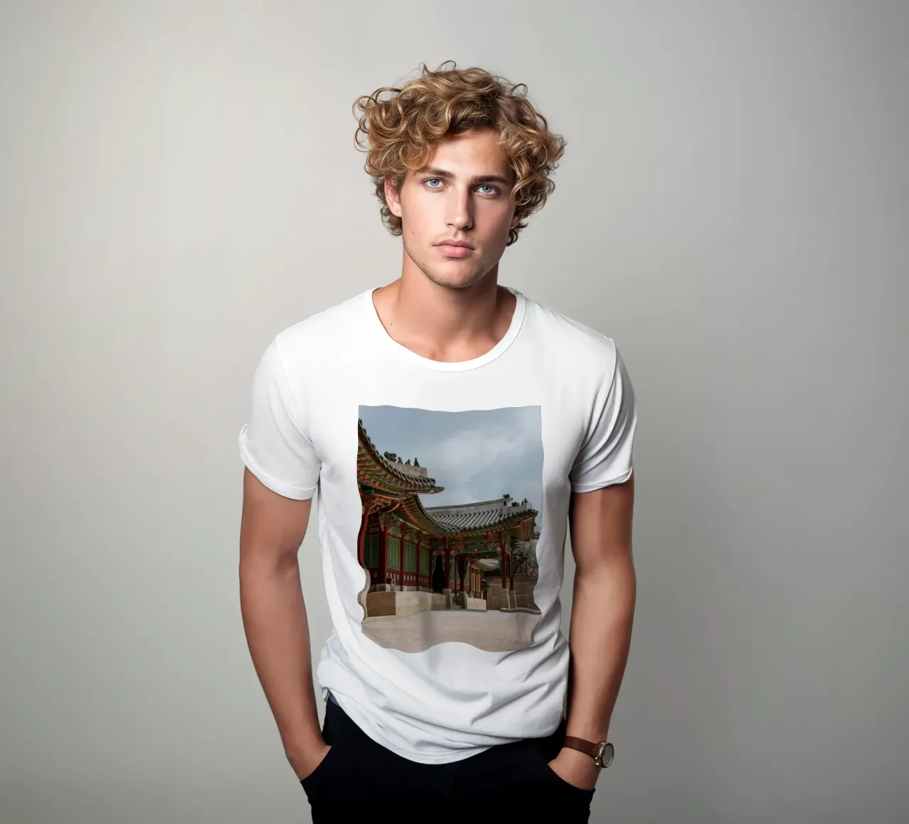 Palazzo Changdeokgung a Seul, Corea del Sud t-shirt da mbgraphx2