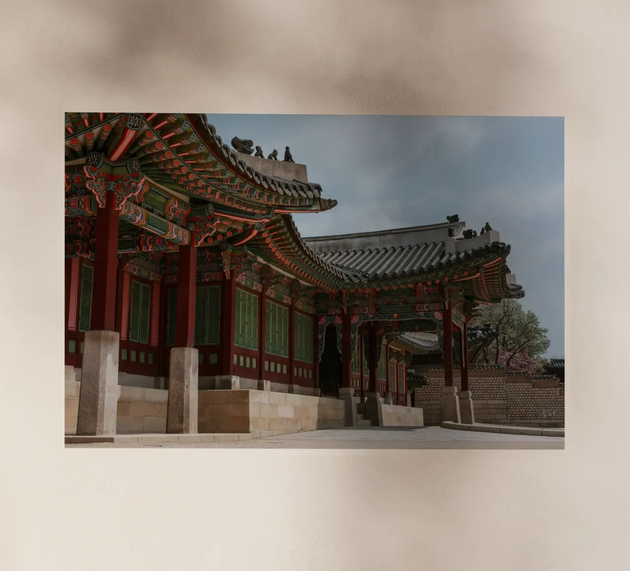 Palazzo Changdeokgung a Seul, Corea del Sud pellicola backlit da mbgraphx2