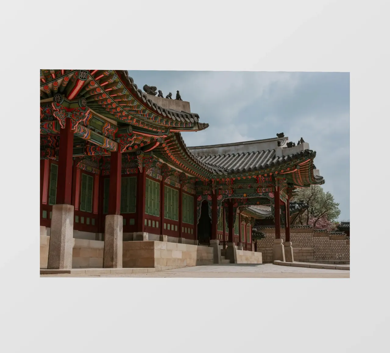 Palazzo Changdeokgung a Seul, Corea del Sud telo in pvc da mbgraphx2
