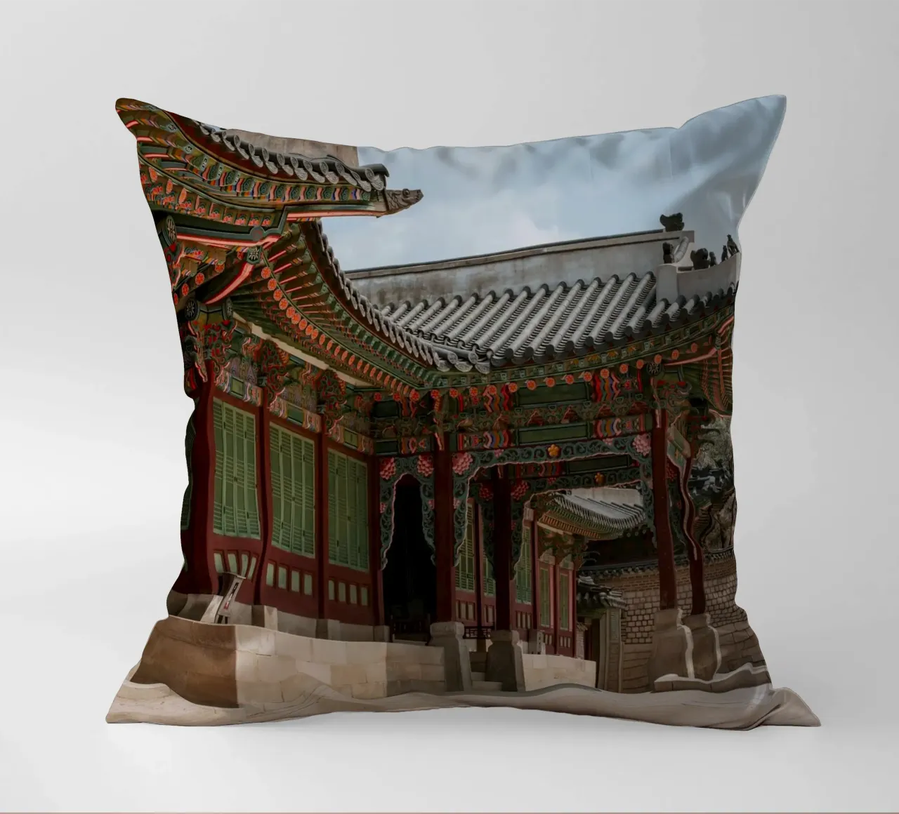 Palazzo Changdeokgung a Seul, Corea del Sud cuscino da mbgraphx2