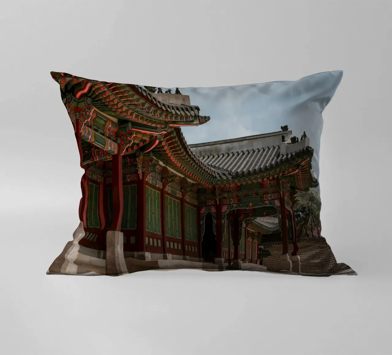 Palazzo Changdeokgung a Seul, Corea del Sud cuscino da mbgraphx2