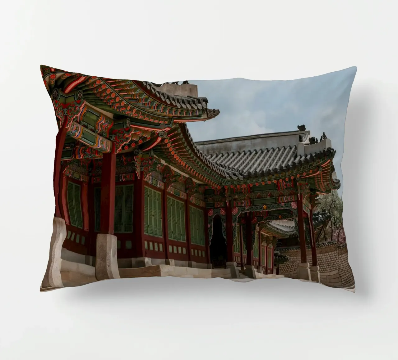 Palazzo Changdeokgung a Seul, Corea del Sud cuscino da mbgraphx2