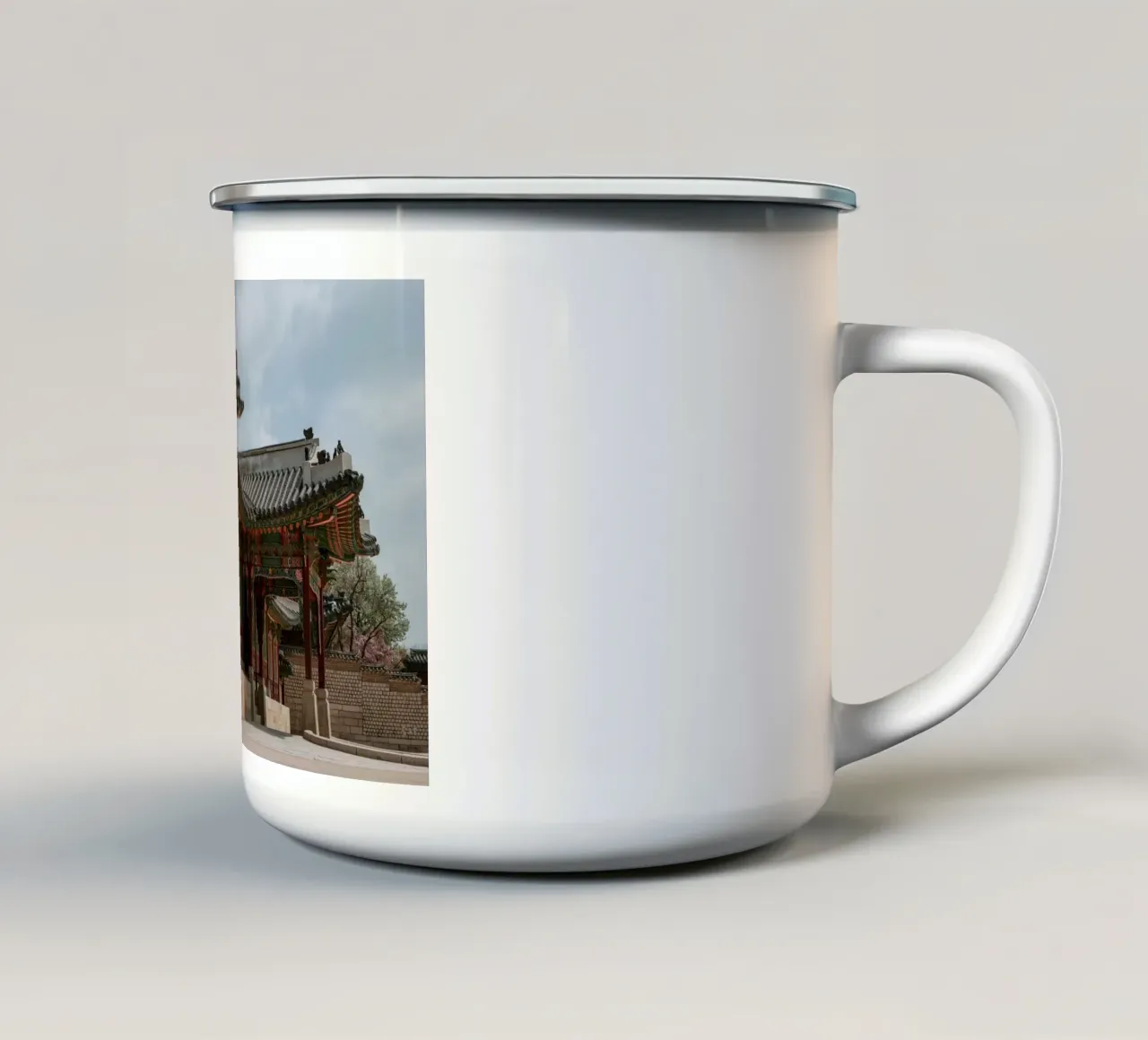 Palazzo Changdeokgung a Seul, Corea del Sud tazza in smalto da mbgraphx2