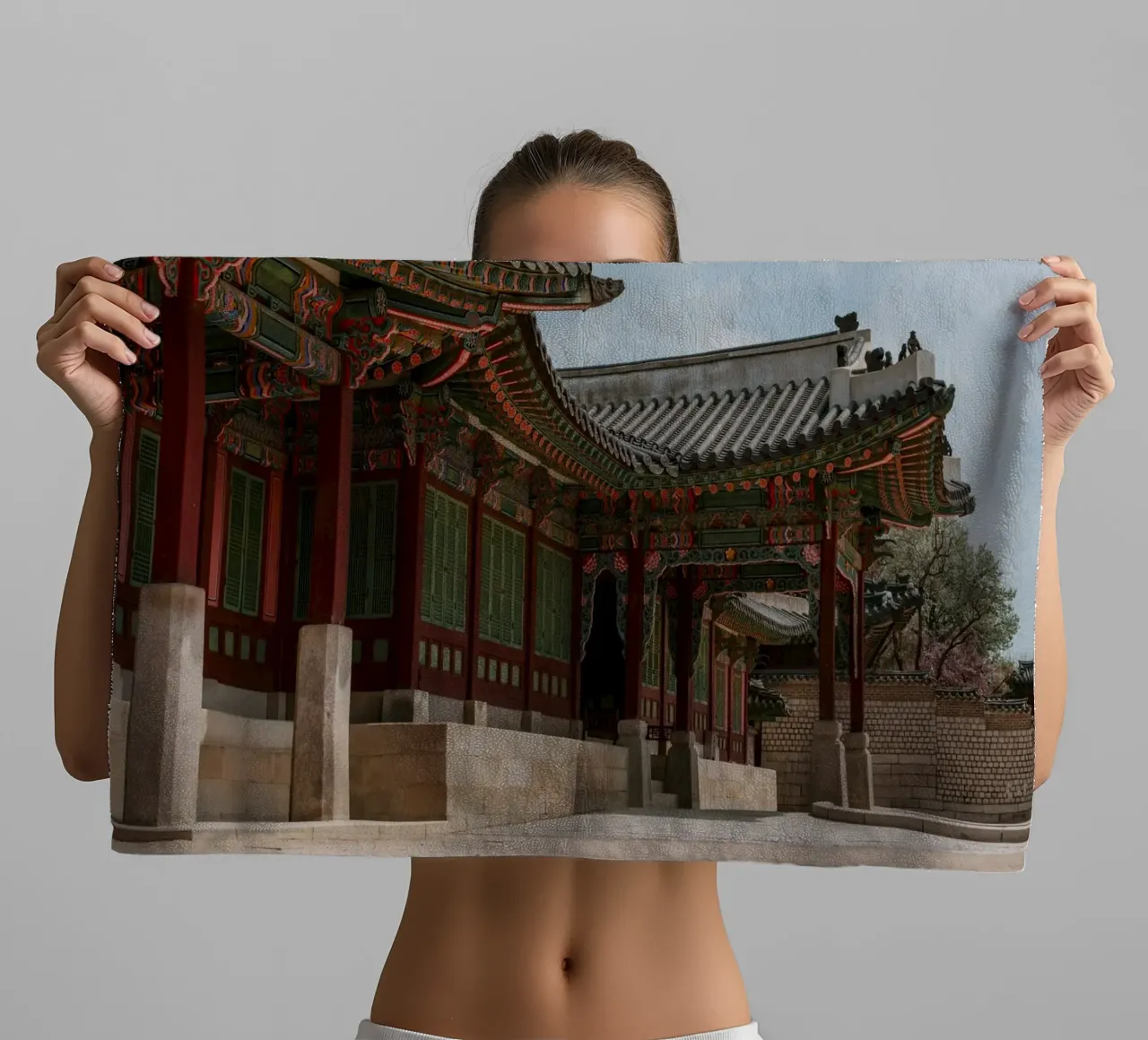 Palazzo Changdeokgung a Seul, Corea del Sud asciugamano da bagno da mbgraphx2