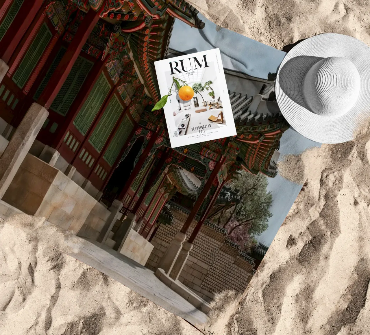 Palazzo Changdeokgung a Seul, Corea del Sud telo mare da mbgraphx2