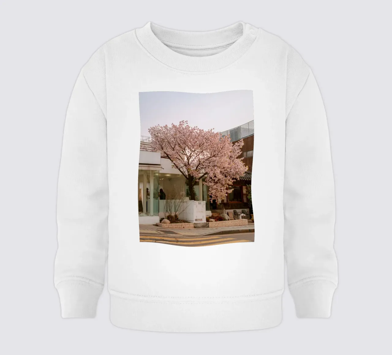 Alba dei ciliegi in fiore a Seul, Corea del Sud felpa neonato da mbgraphx2