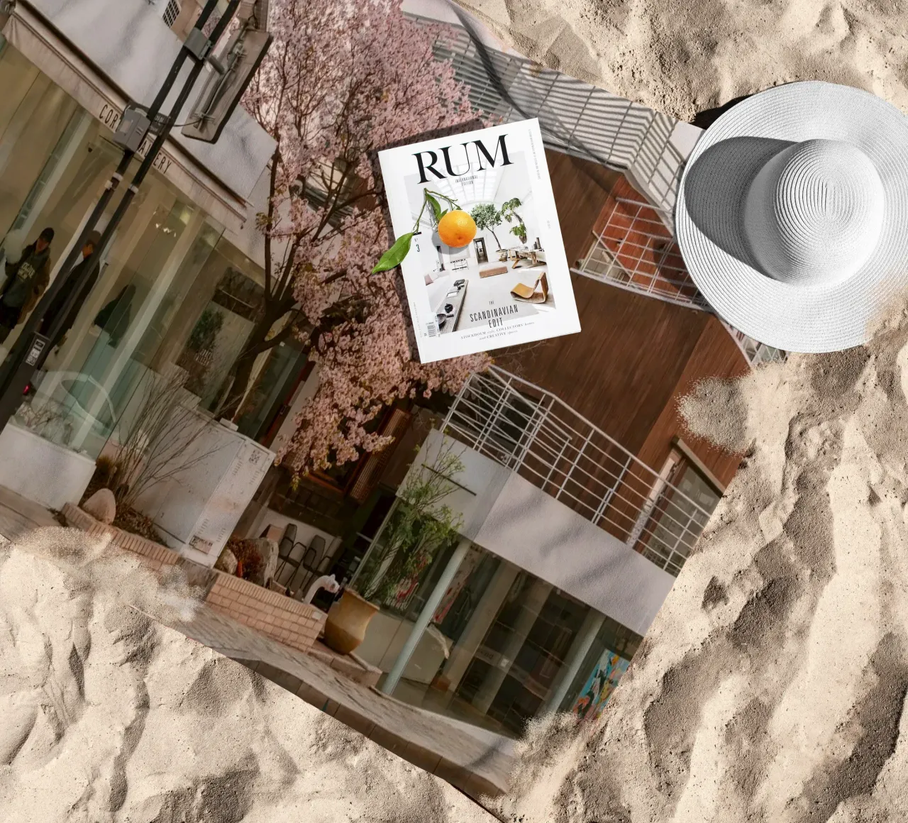 Alba dei ciliegi in fiore a Seul, Corea del Sud telo mare da mbgraphx2