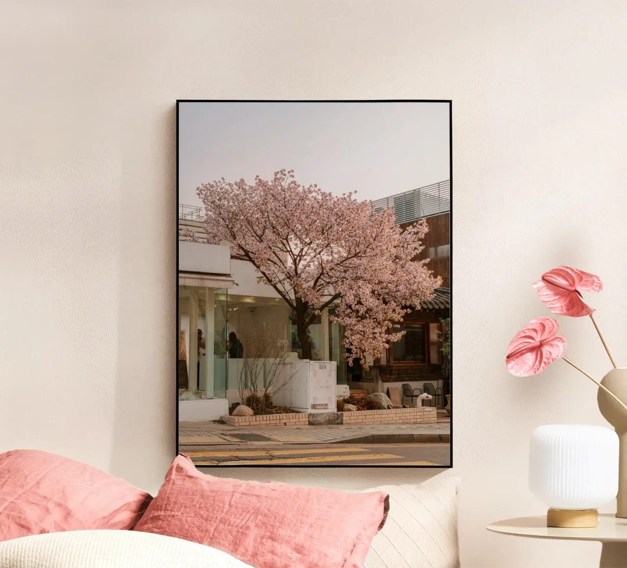 Alba dei ciliegi in fiore a Seul, Corea del Sud plexiglass da mbgraphx2