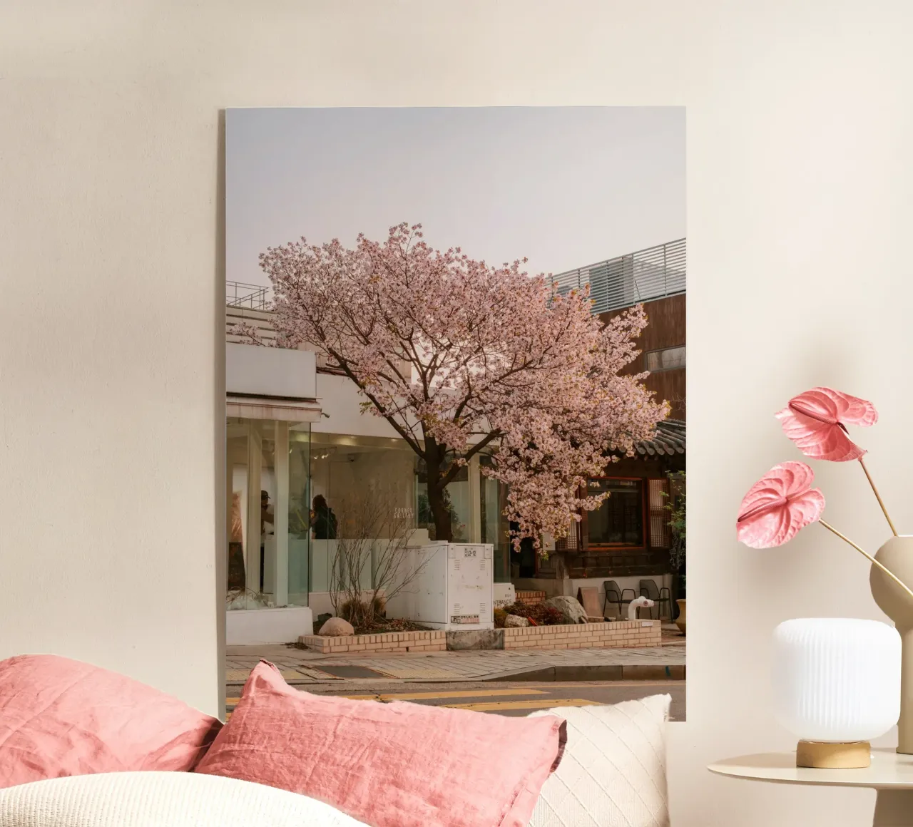 Alba dei ciliegi in fiore a Seul, Corea del Sud plexiglass da mbgraphx2