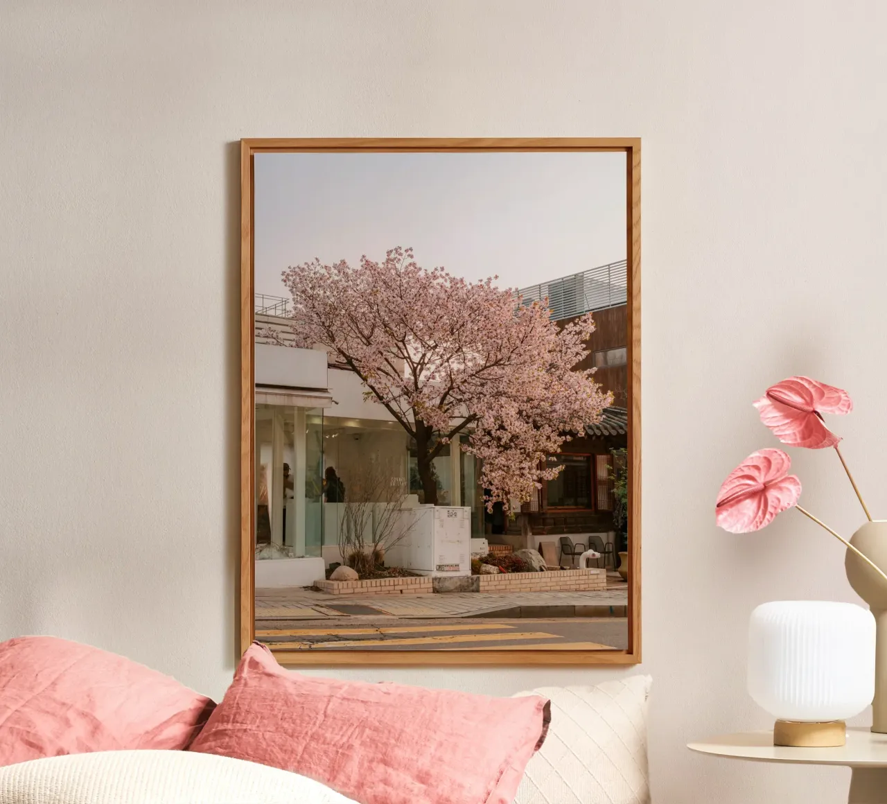 Alba dei ciliegi in fiore a Seul, Corea del Sud alluminio dibond da mbgraphx2