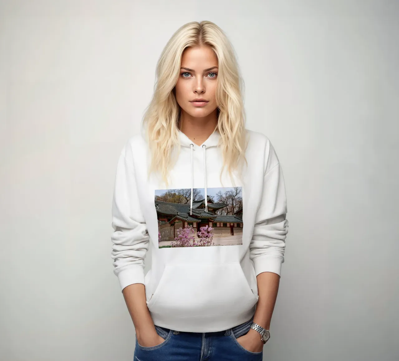 Palazzo Changdeokgung a Seul, Corea del Sud felpa con cappuccio da mbgraphx2