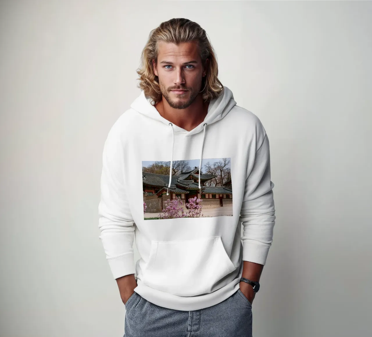 Palazzo Changdeokgung a Seul, Corea del Sud felpa con cappuccio da mbgraphx2