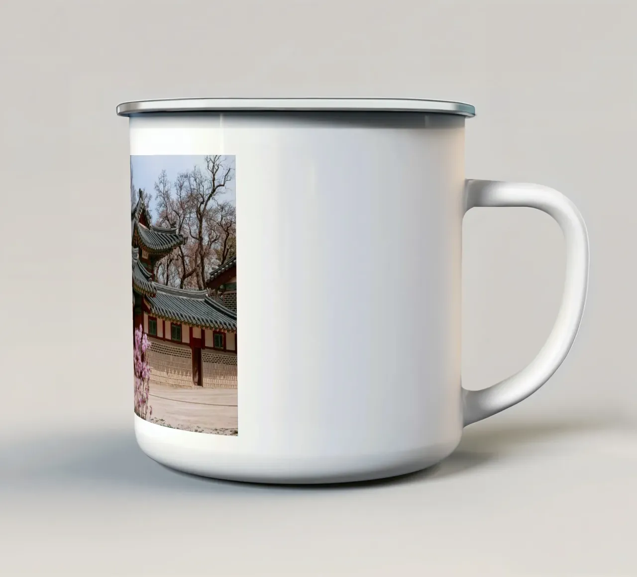 Palazzo Changdeokgung a Seul, Corea del Sud tazza in smalto da mbgraphx2