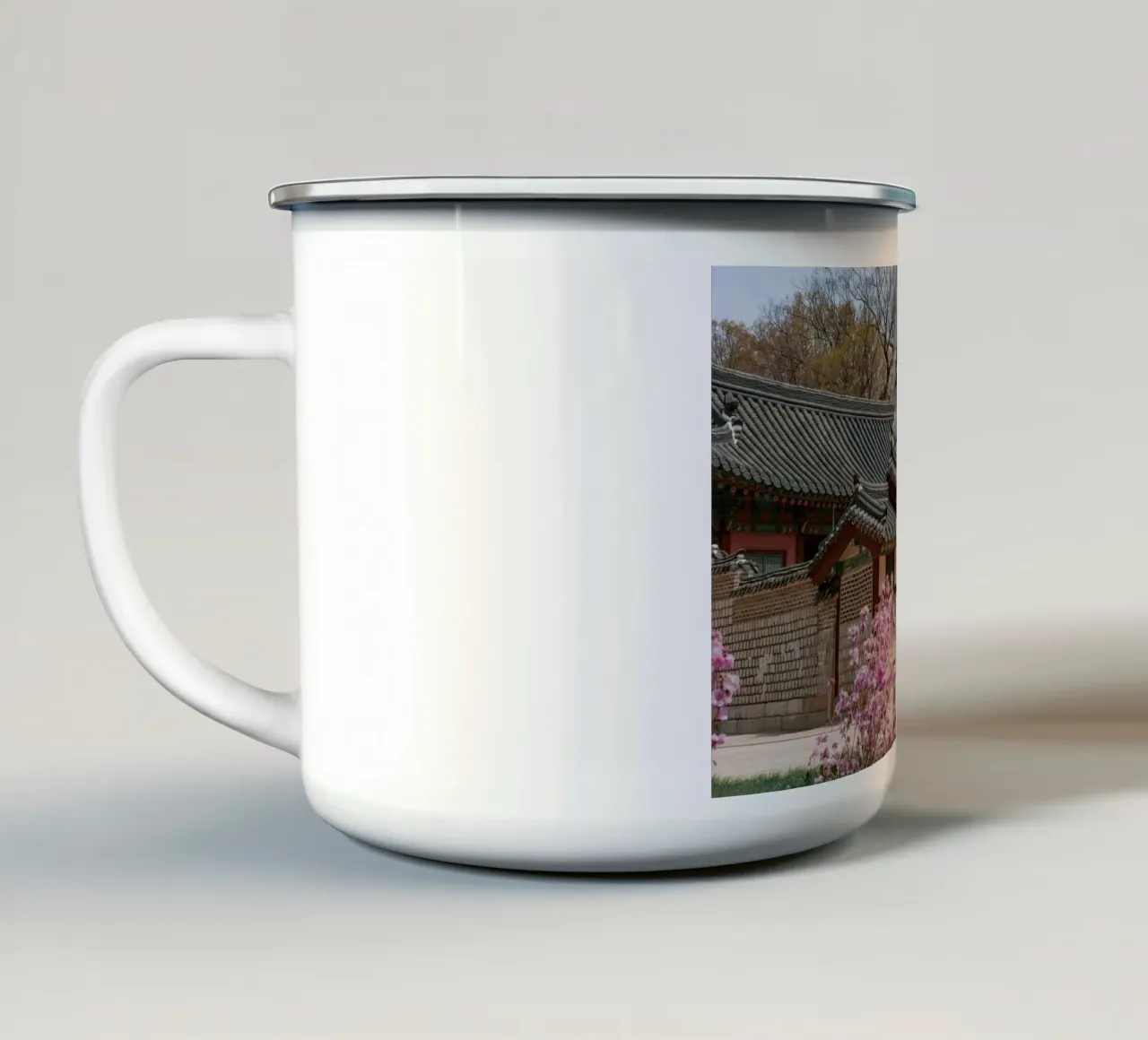 Palazzo Changdeokgung a Seul, Corea del Sud tazza in smalto da mbgraphx2