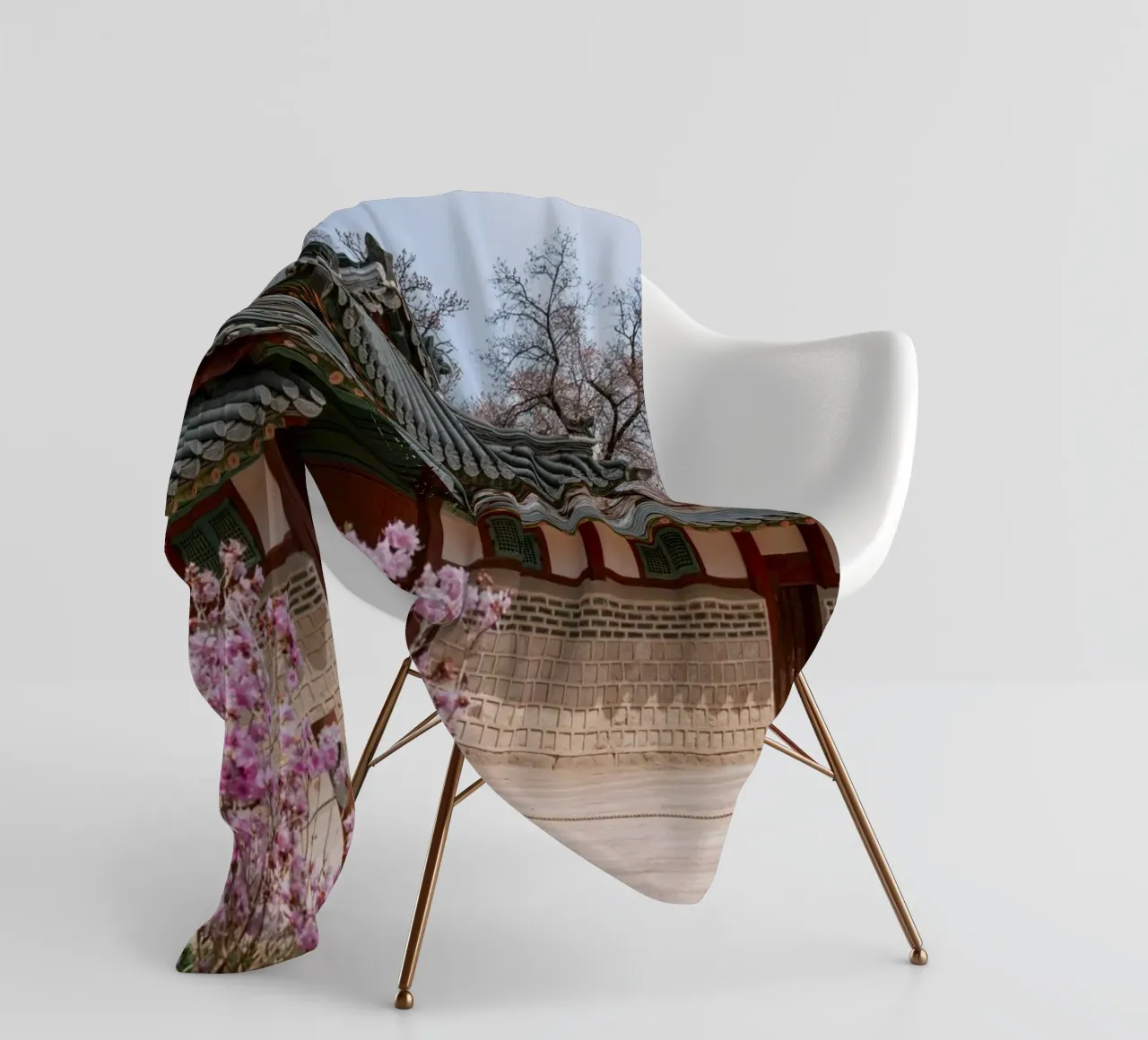 Palazzo Changdeokgung a Seul, Corea del Sud coperta in pile da mbgraphx2