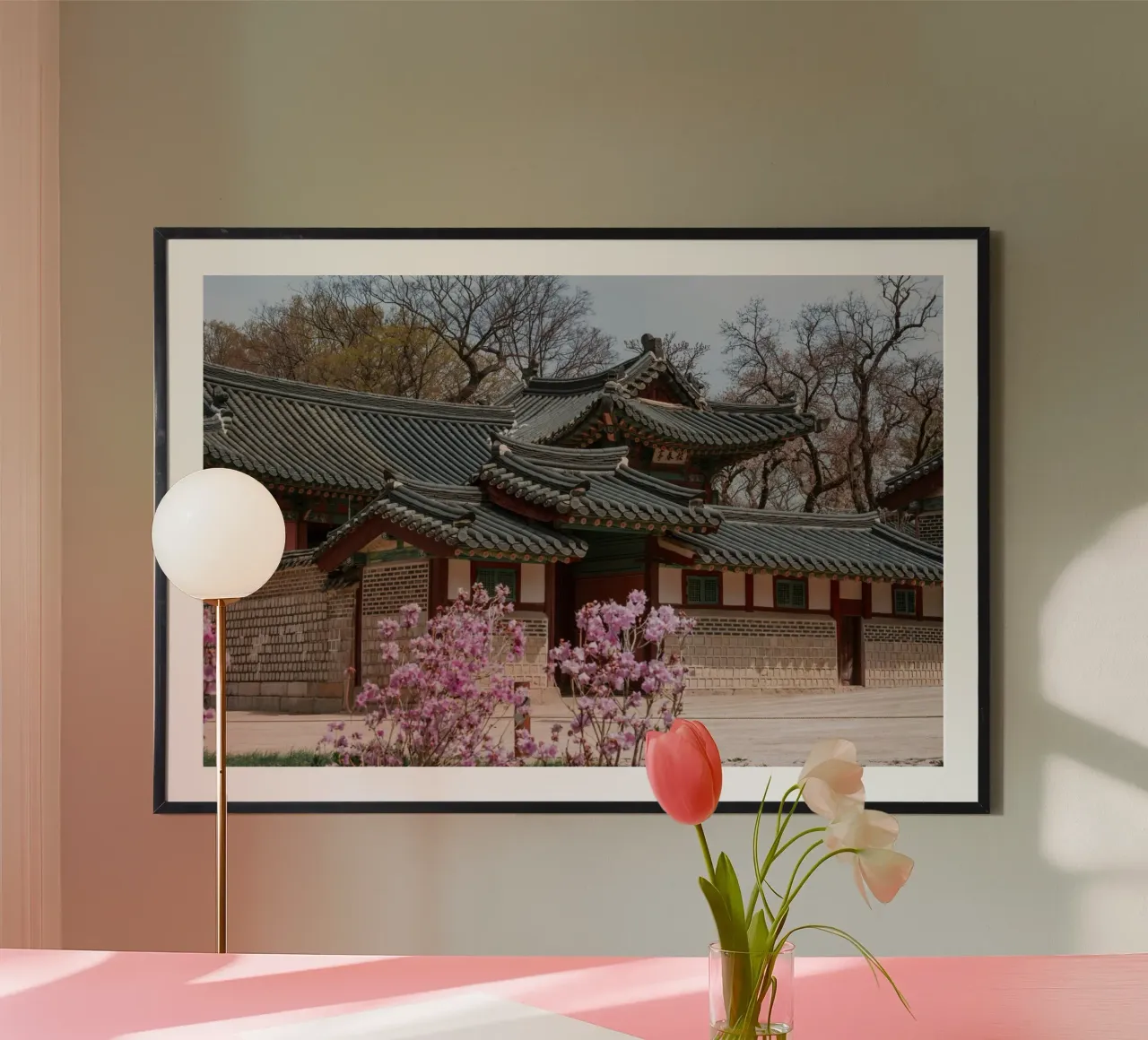 Palazzo Changdeokgung a Seul, Corea del Sud carta hahnemühle da mbgraphx2