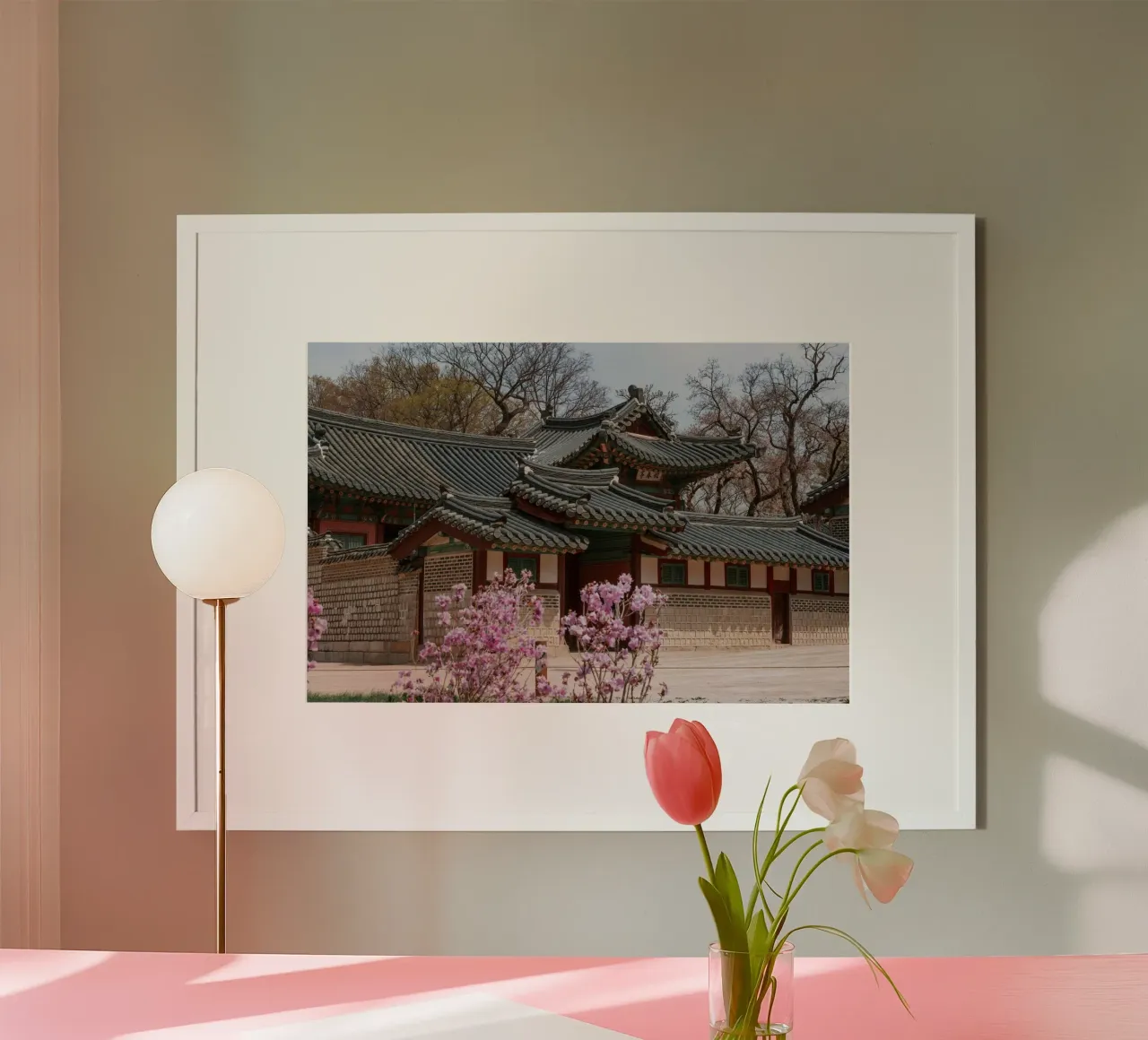 Palazzo Changdeokgung a Seul, Corea del Sud carta hahnemühle da mbgraphx2