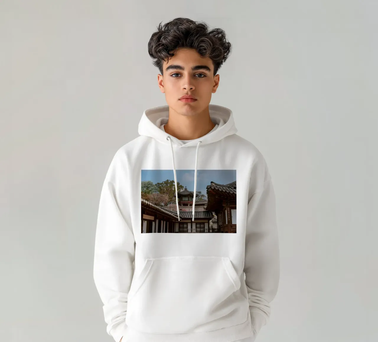 Tempio coreano a Seul, Corea del Sud felpa con cappuccio da mbgraphx2