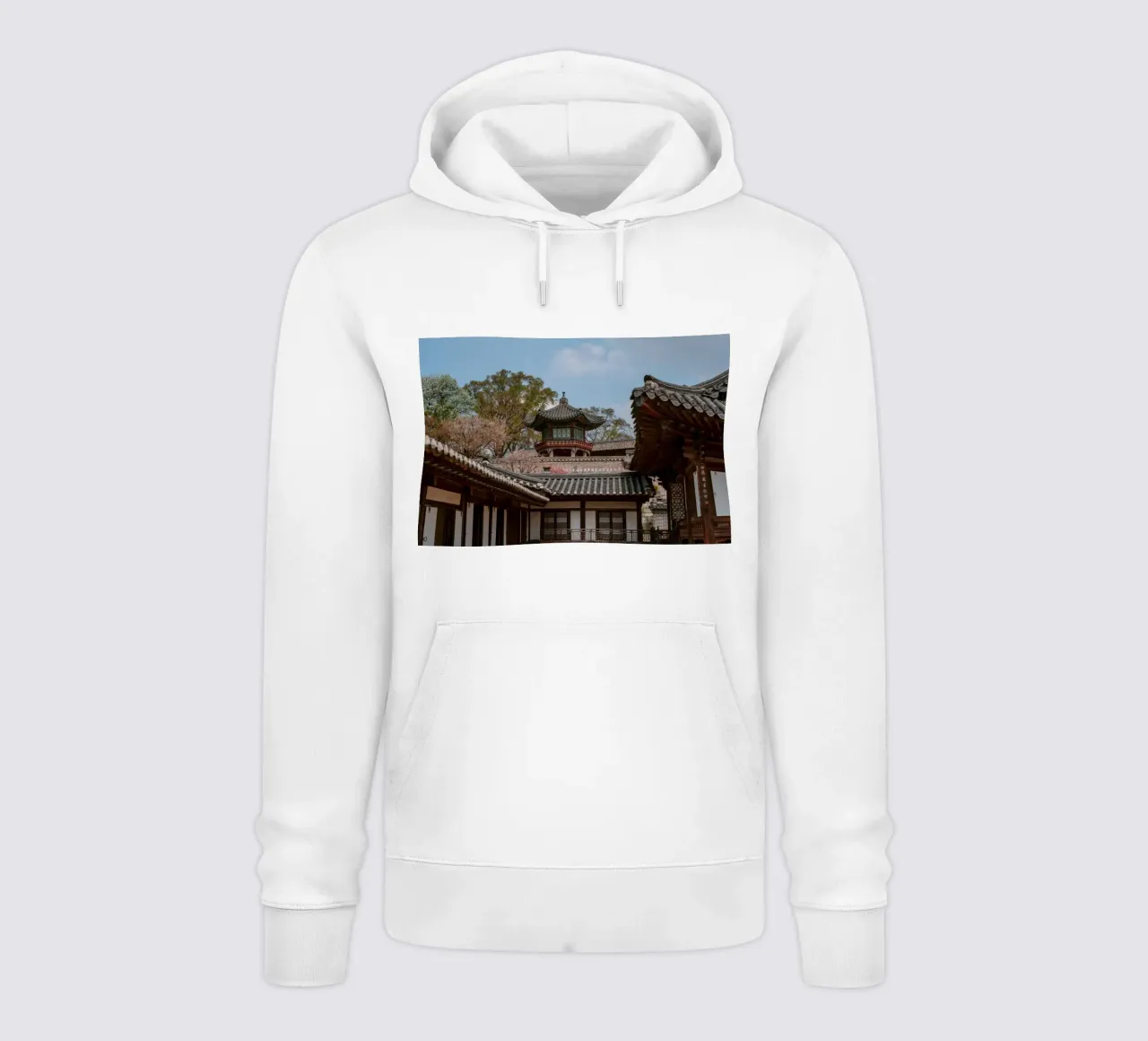 Koreanischer Tempel in Seoul, Südkorea Hoodie von mbgraphx2