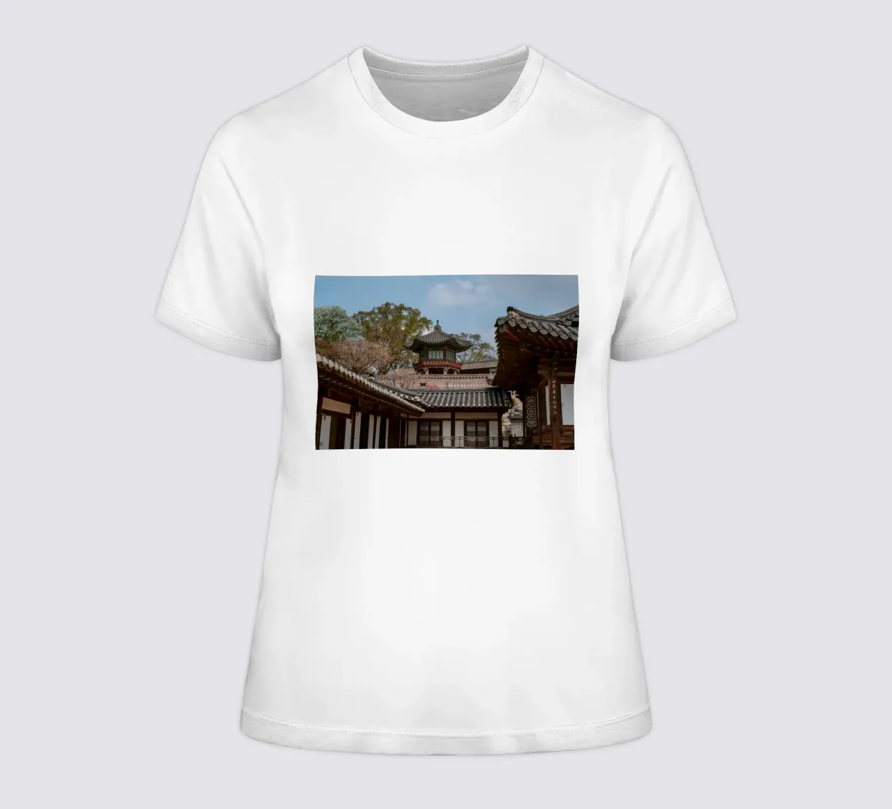 Tempio coreano a Seul, Corea del Sud t-shirt da donna da mbgraphx2