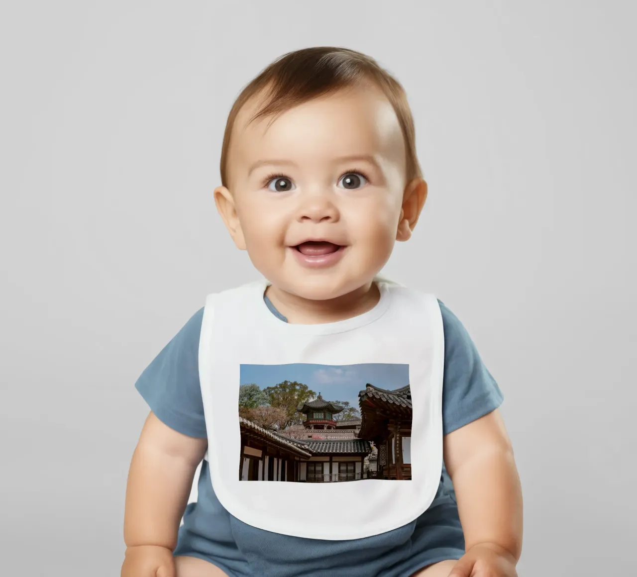 Temple coréen à Séoul, Corée du Sud bavoir de mbgraphx2