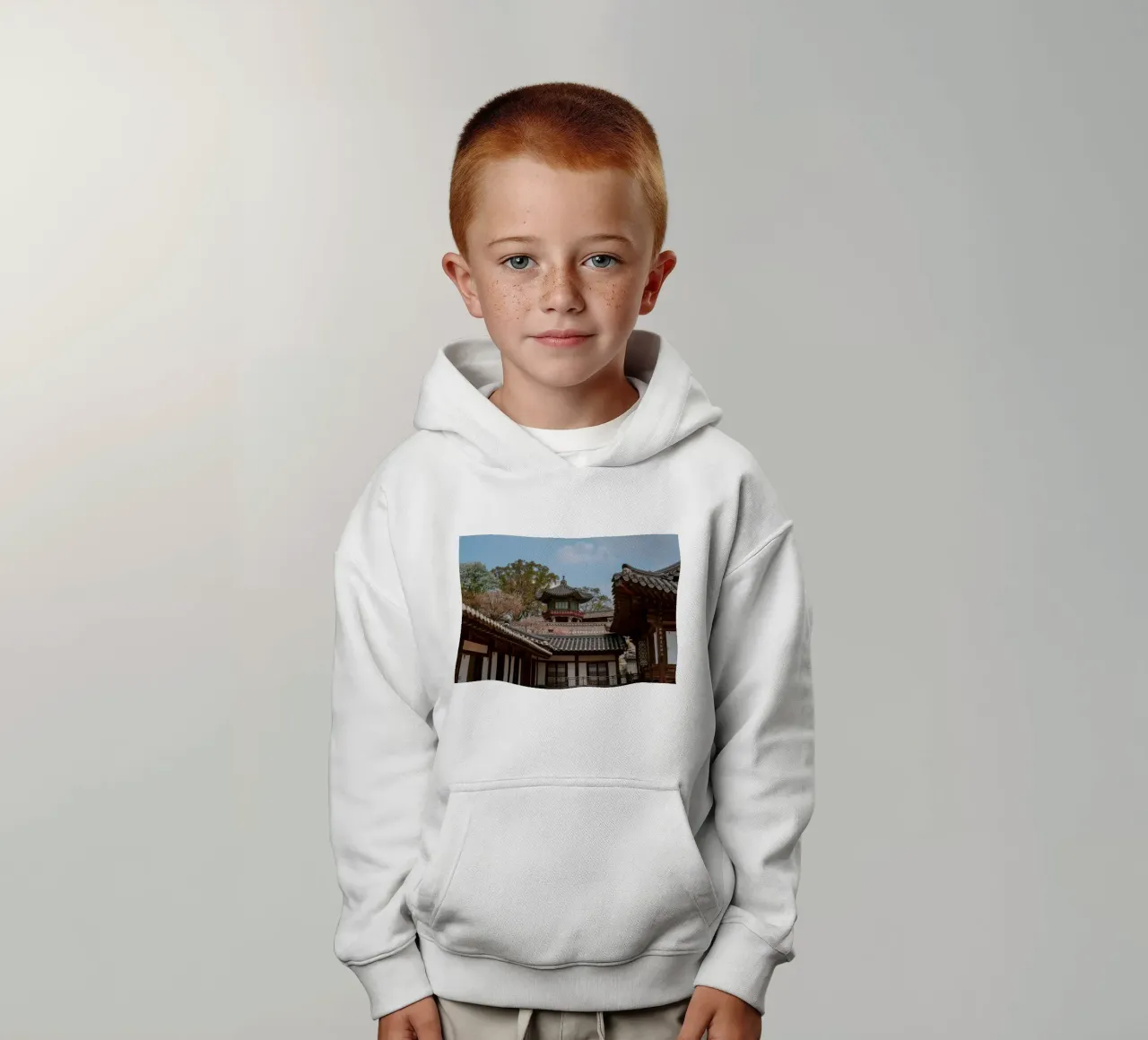 Koreaanse tempel in Seoul, Zuid-Korea kinder hoodie van mbgraphx2