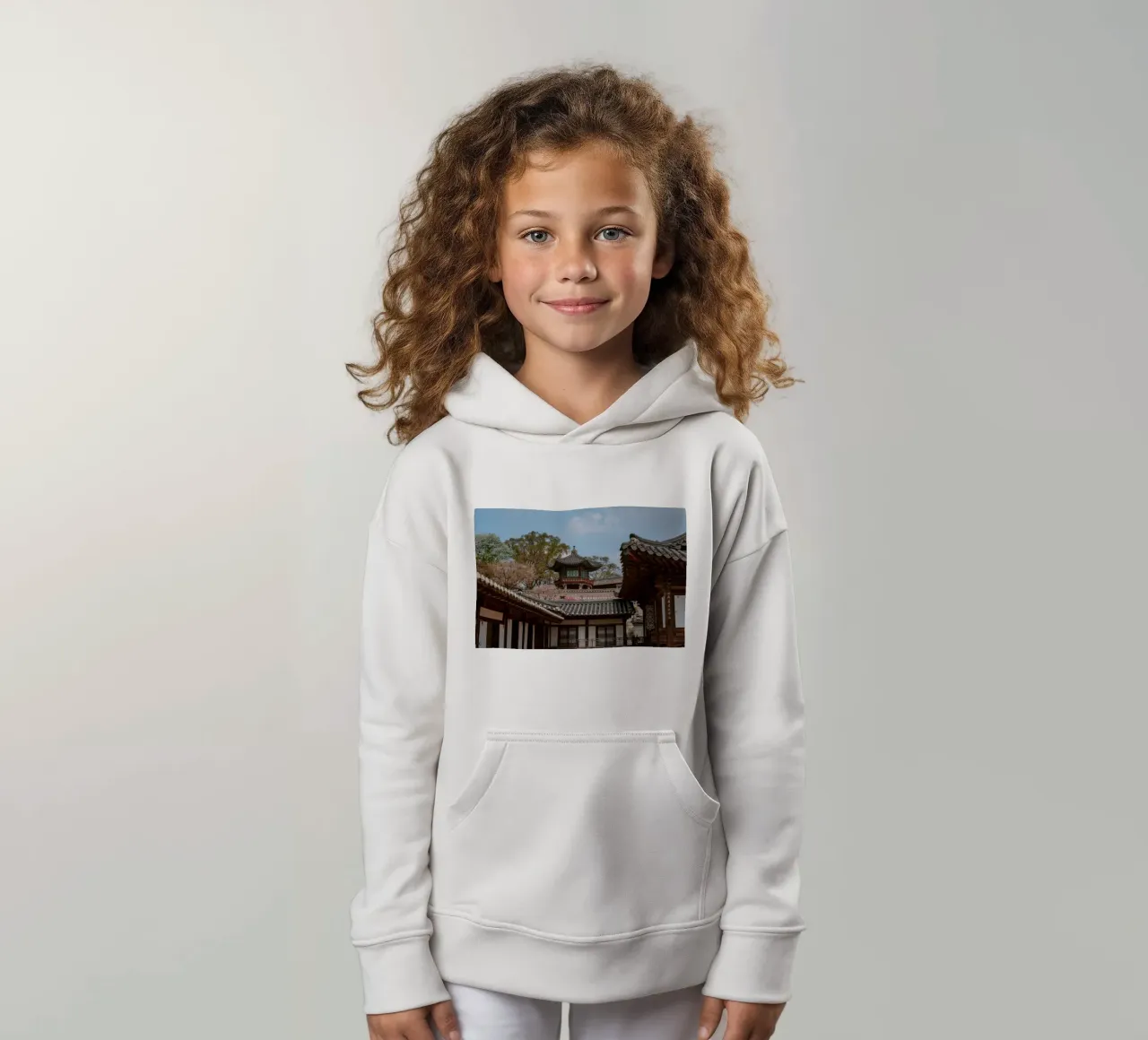 Koreaanse tempel in Seoul, Zuid-Korea kinder hoodie van mbgraphx2
