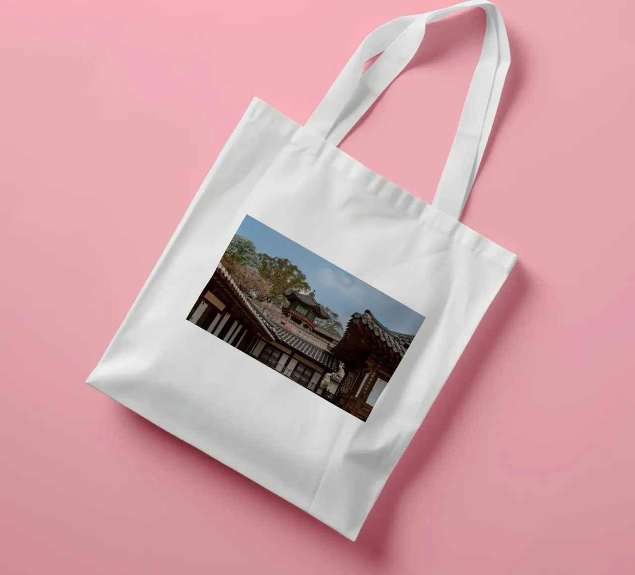 Korean Temple in Seoul, South Korea tote bag by mbgraphx2
