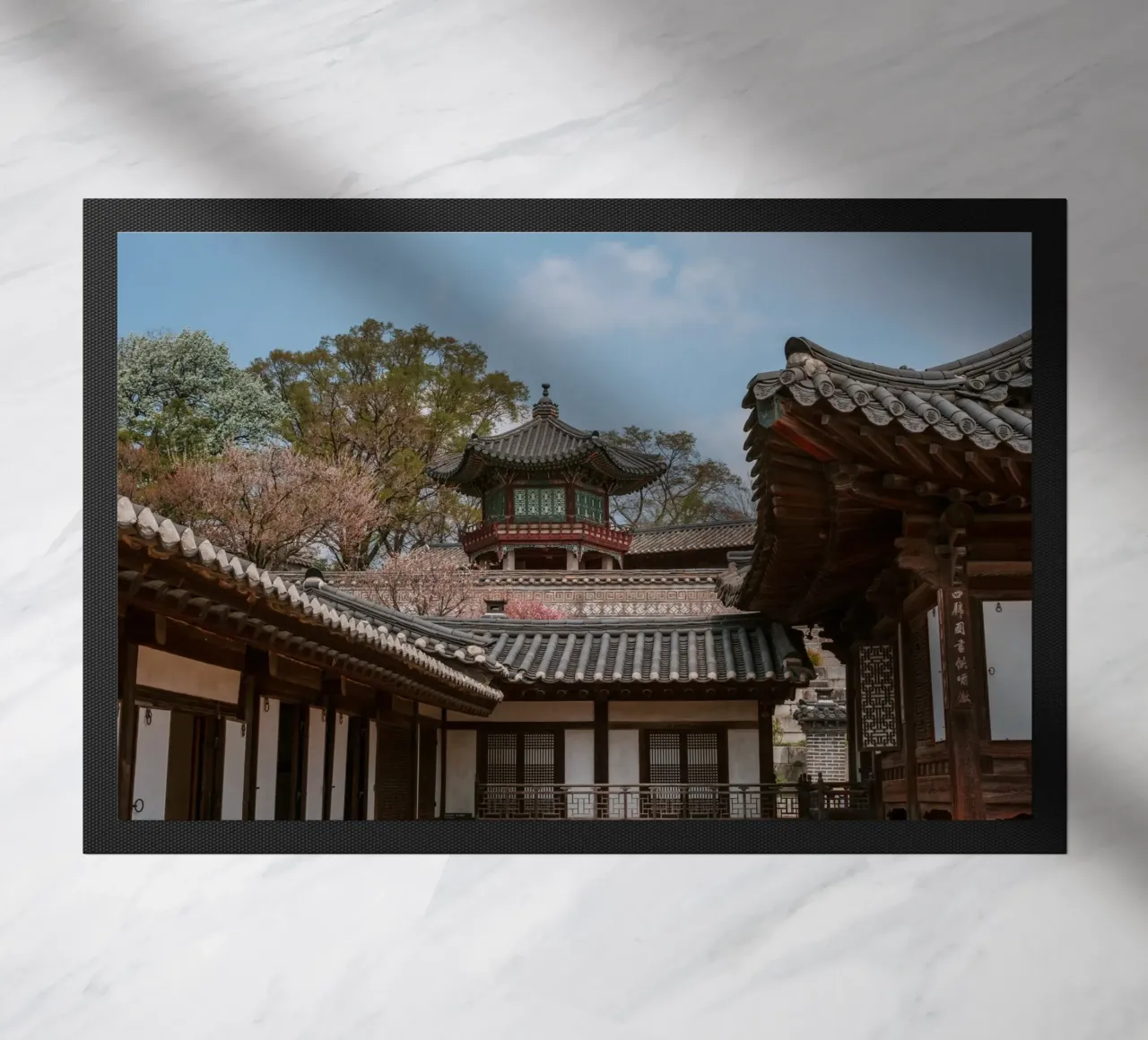 Temple coréen à Séoul, Corée du Sud paillasson de mbgraphx2