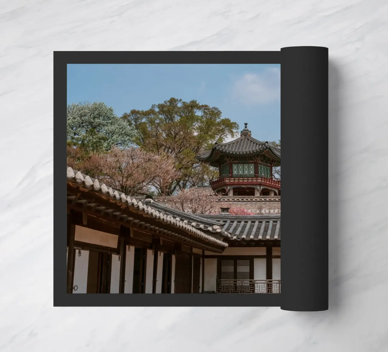 Temple coréen à Séoul, Corée du Sud paillasson de mbgraphx2