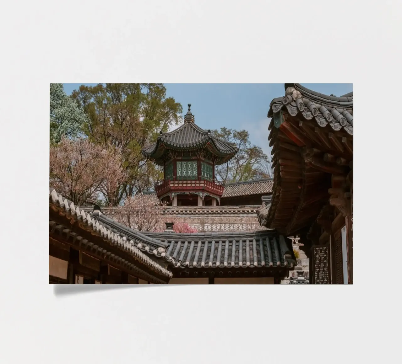 Tempio coreano a Seul, Corea del Sud foglio adesivo da mbgraphx2