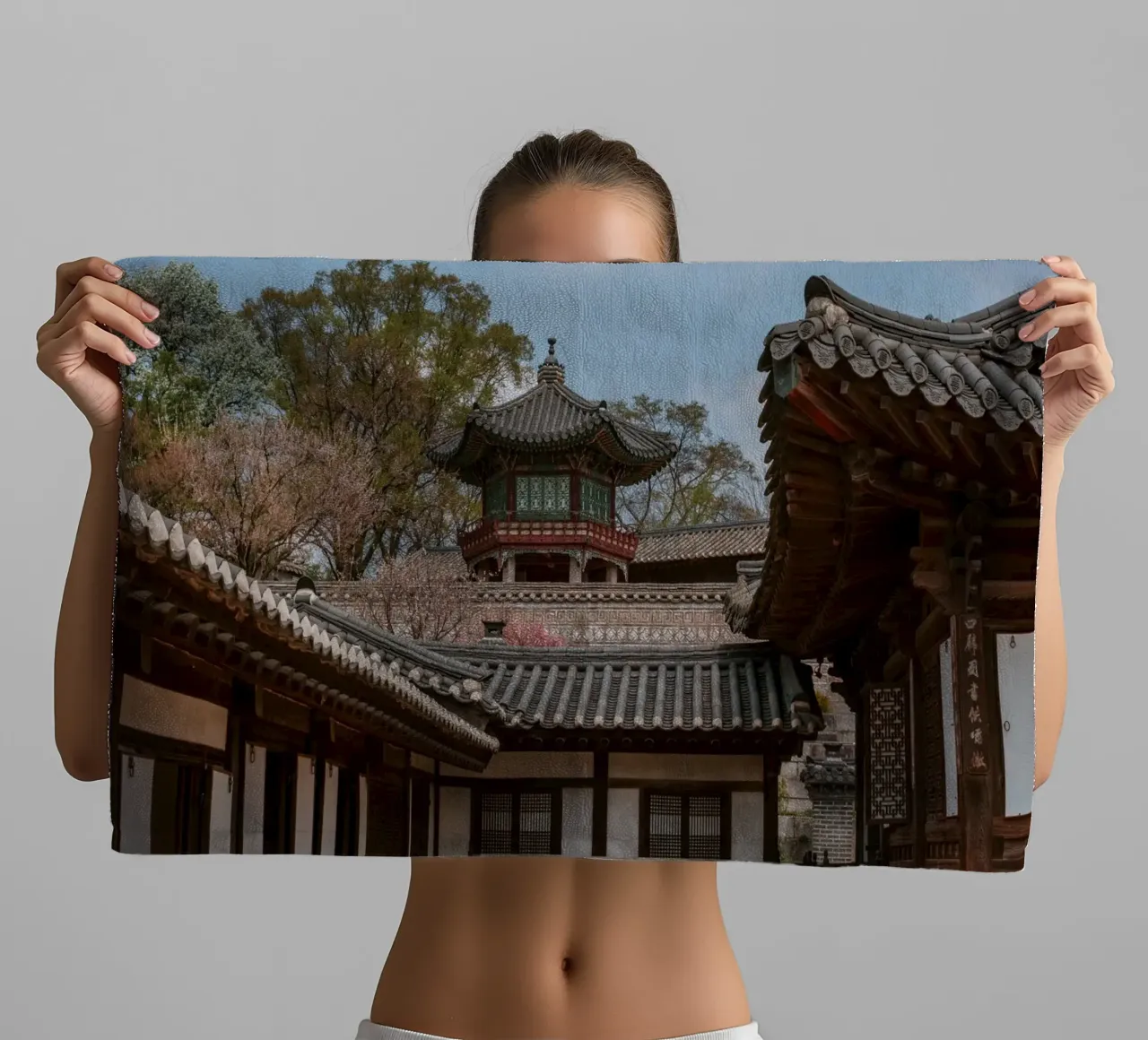 Tempio coreano a Seul, Corea del Sud asciugamano da bagno da mbgraphx2