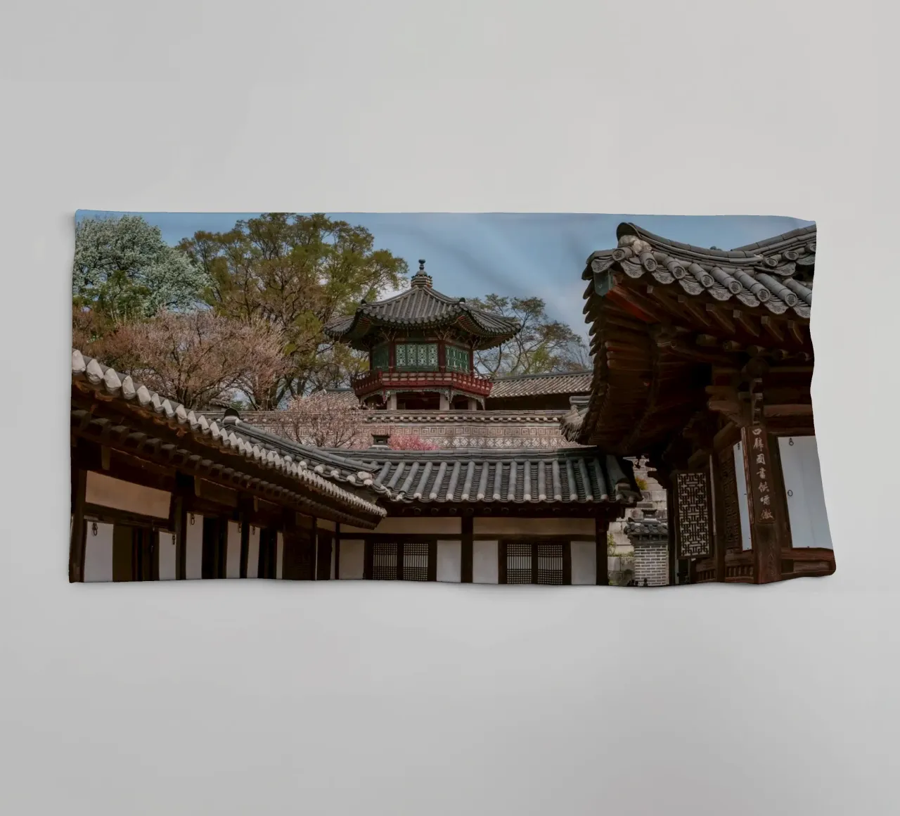 Tempio coreano a Seul, Corea del Sud asciugamano da bagno da mbgraphx2