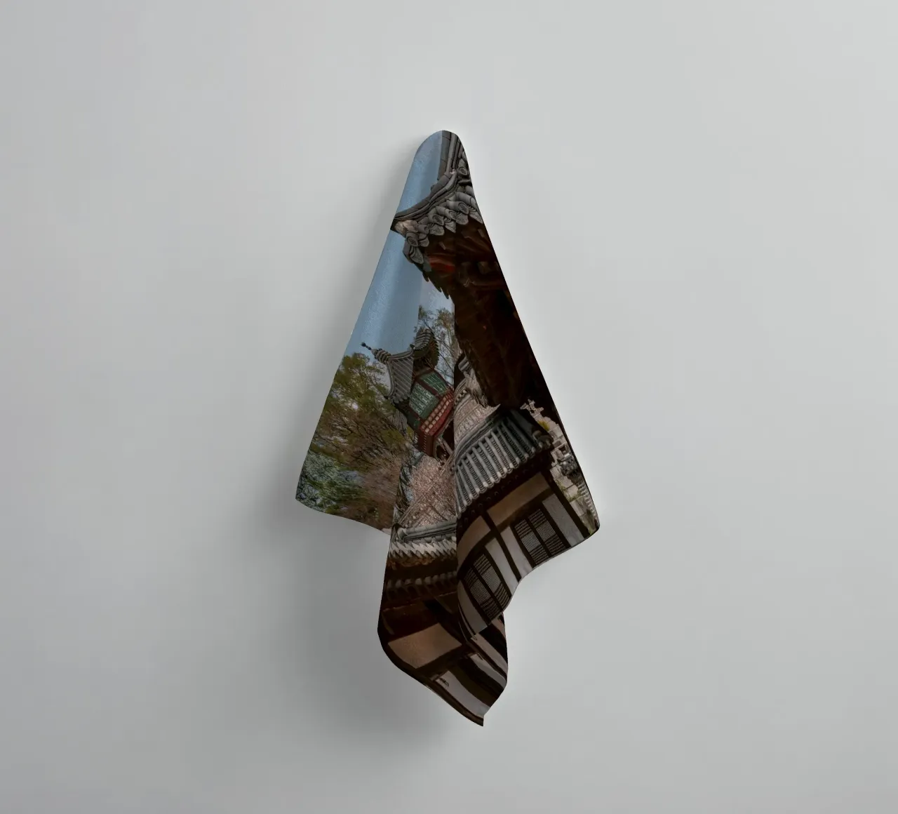 Tempio coreano a Seul, Corea del Sud asciugamano da bagno da mbgraphx2