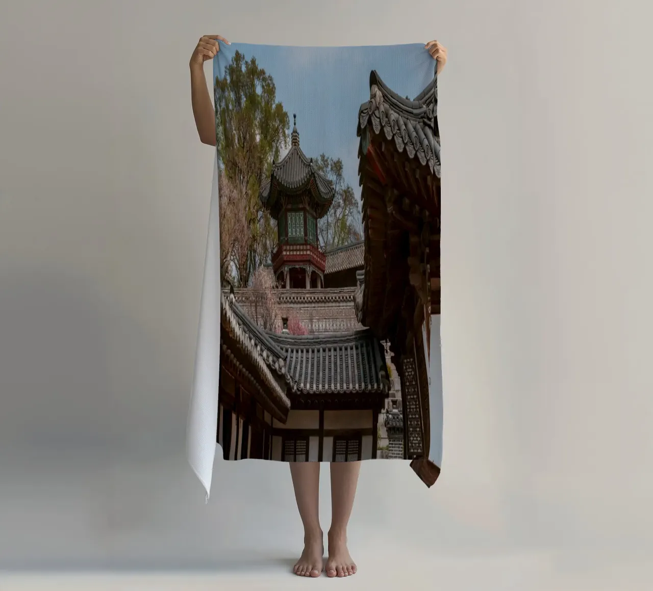 Tempio coreano a Seul, Corea del Sud telo mare da mbgraphx2