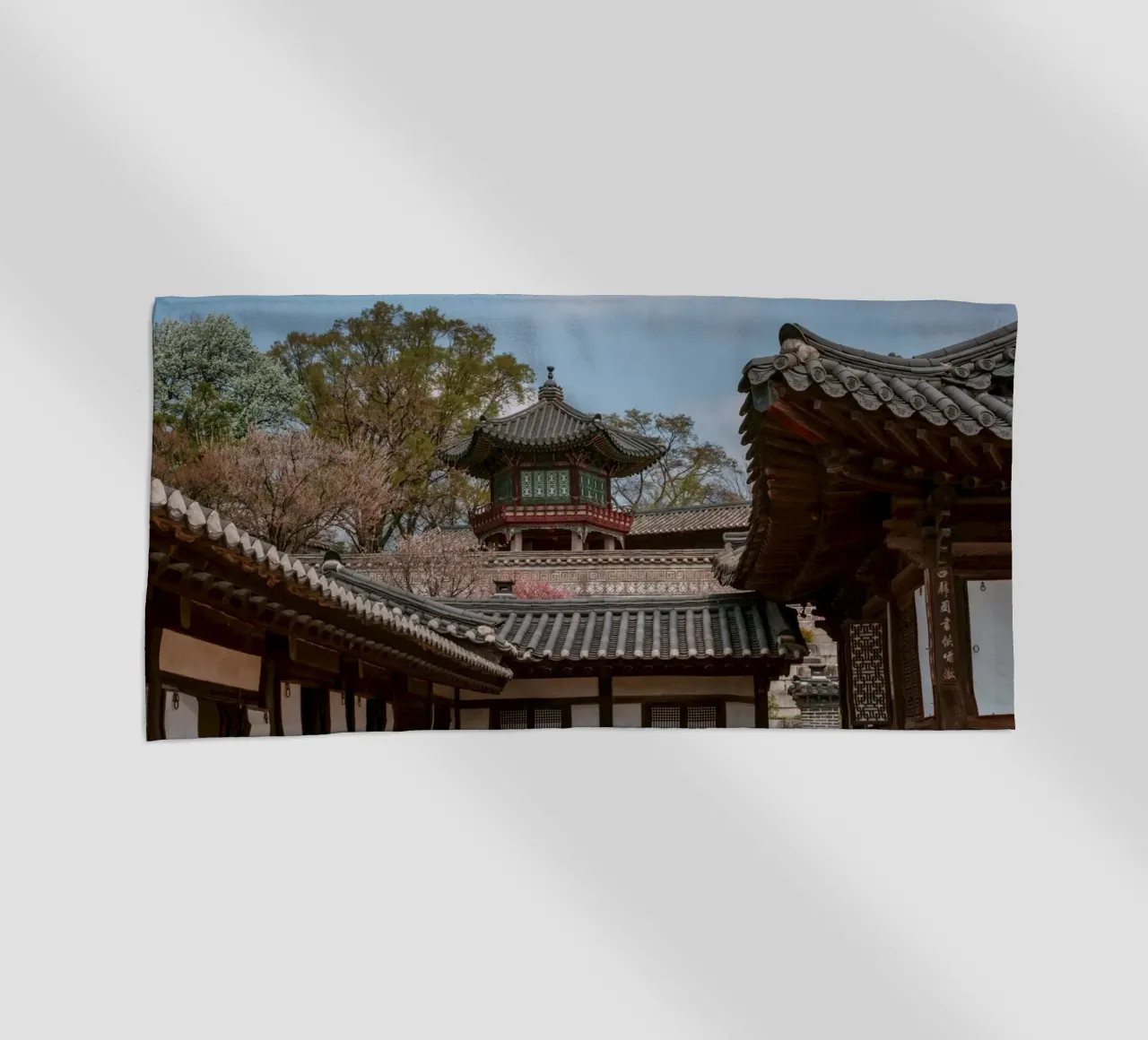 Tempio coreano a Seul, Corea del Sud telo mare da mbgraphx2