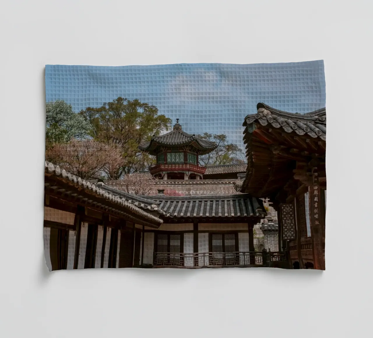 Temple coréen à Séoul, Corée du Sud torchon de mbgraphx2