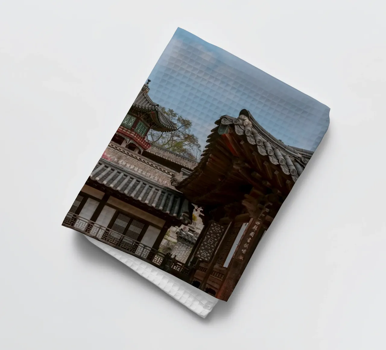 Temple coréen à Séoul, Corée du Sud torchon de mbgraphx2