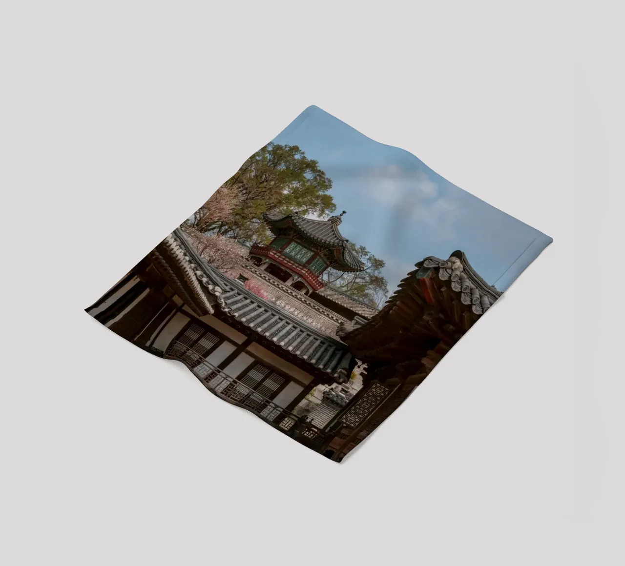 Tempio coreano a Seul, Corea del Sud coperta in pile da mbgraphx2