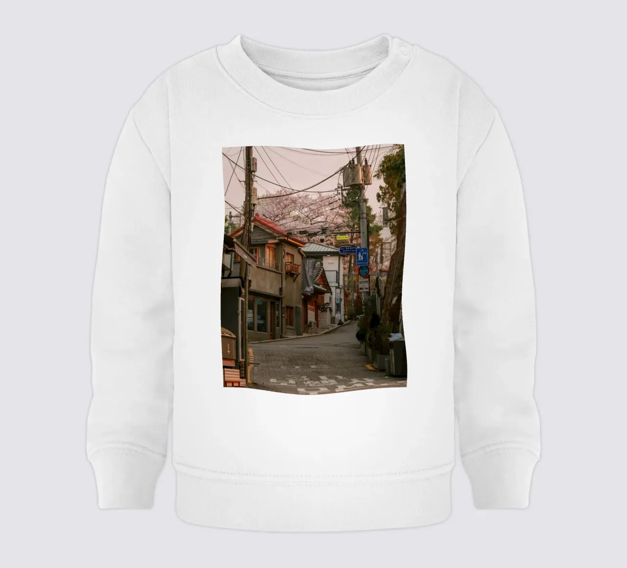 Morning in Urban Seoul, South Korea baby sweatshirt by mbgraphx2