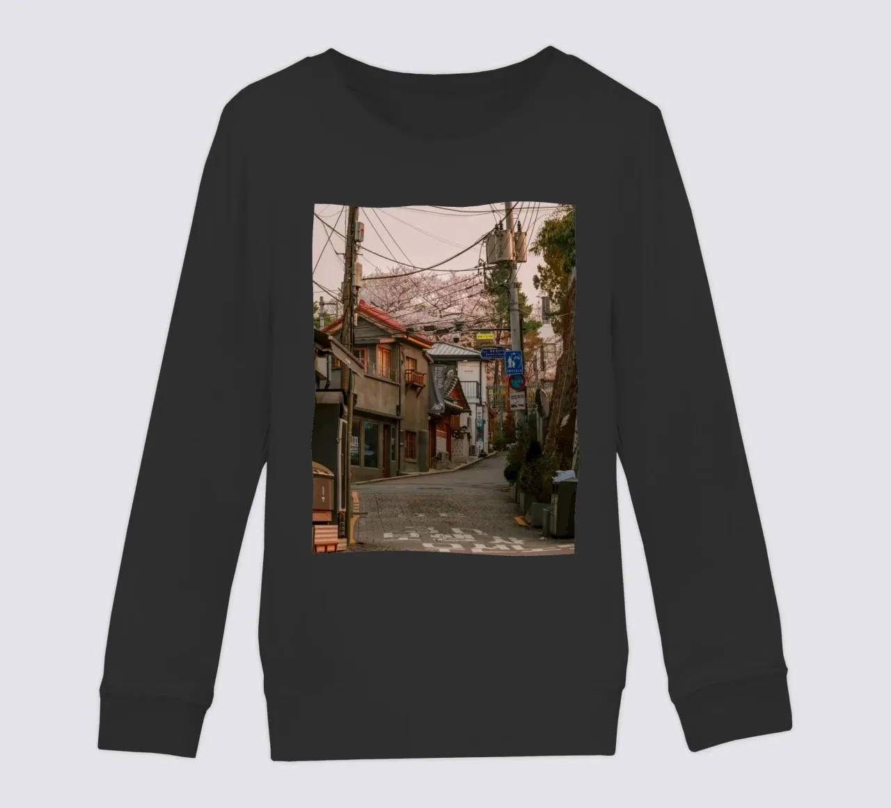 Ochtend in stedelijk Seoul, Zuid-Korea kinder sweatshirt van mbgraphx2