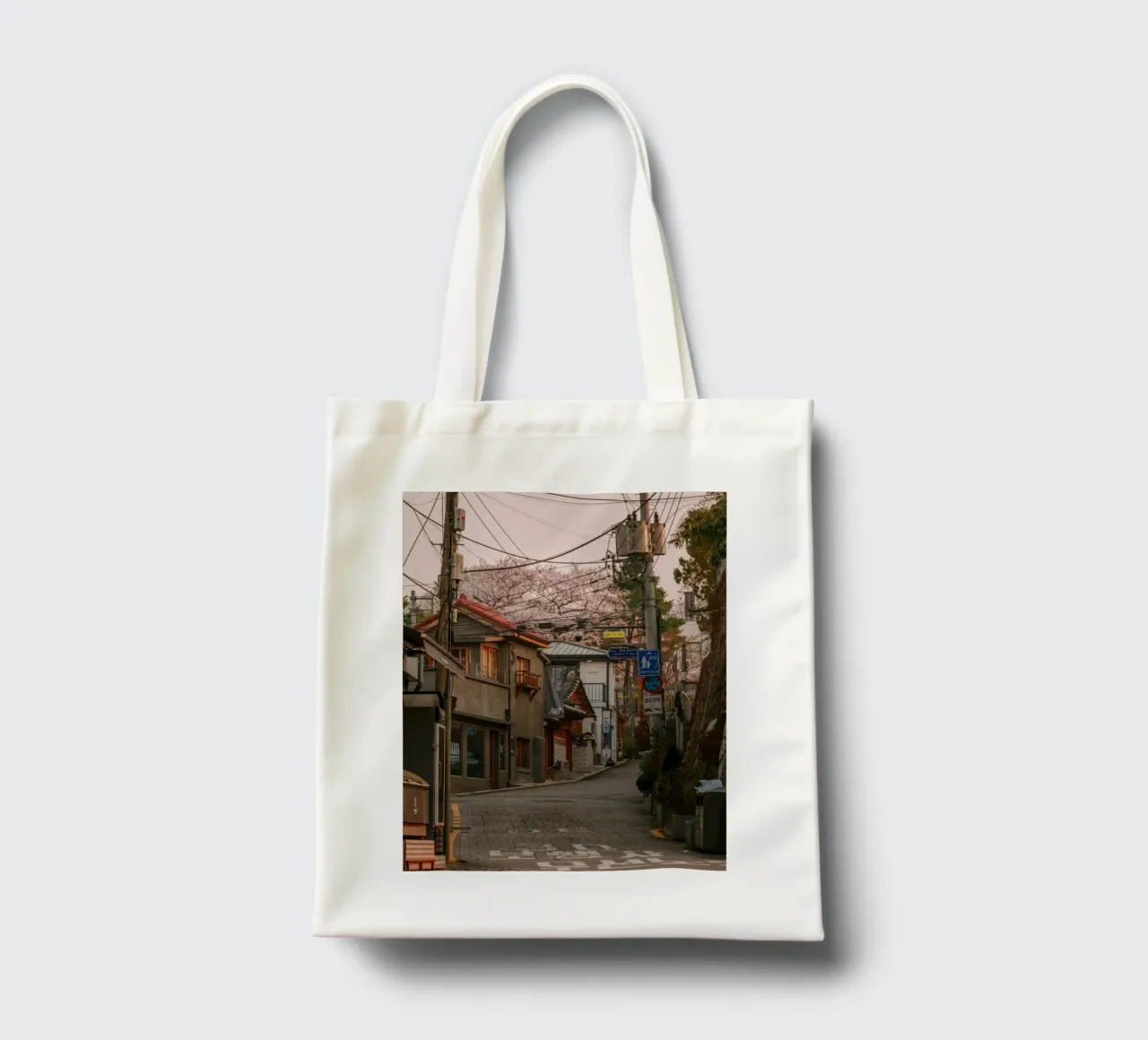 Mattinata nella Seul urbana, Corea del Sud borsa in juta da mbgraphx2