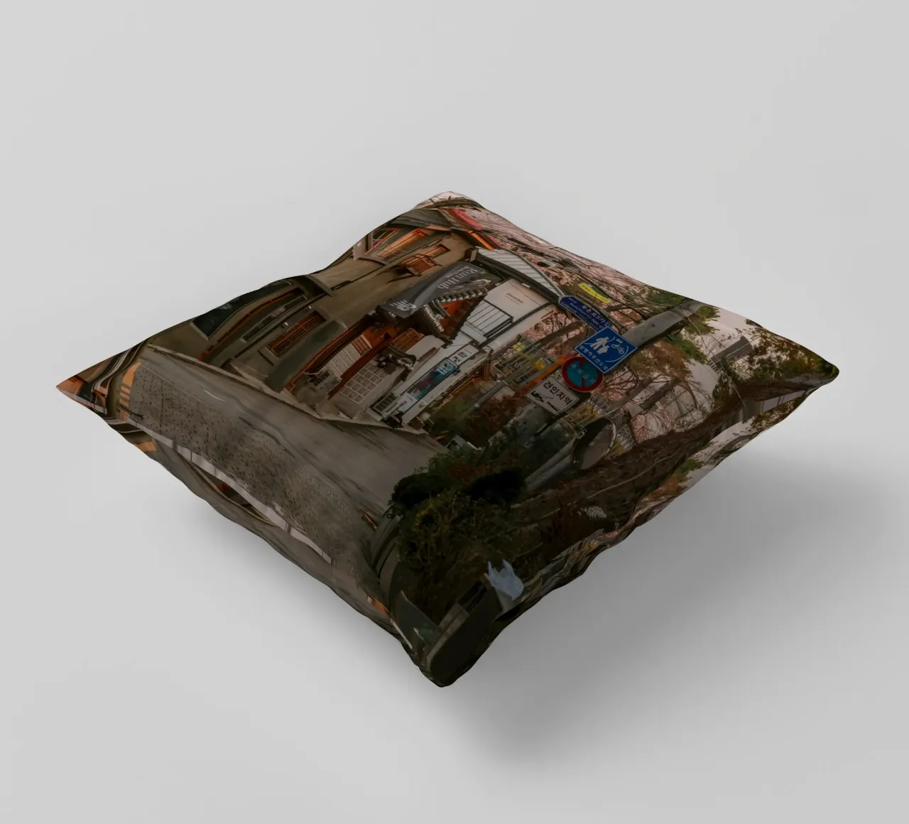 Mattinata nella Seul urbana, Corea del Sud cuscino da mbgraphx2