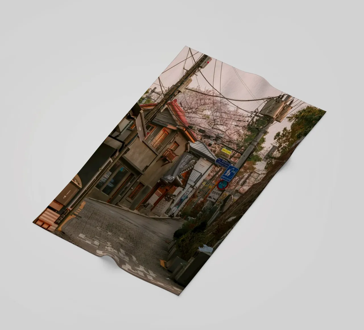 Mattinata nella Seul urbana, Corea del Sud telo mare da mbgraphx2