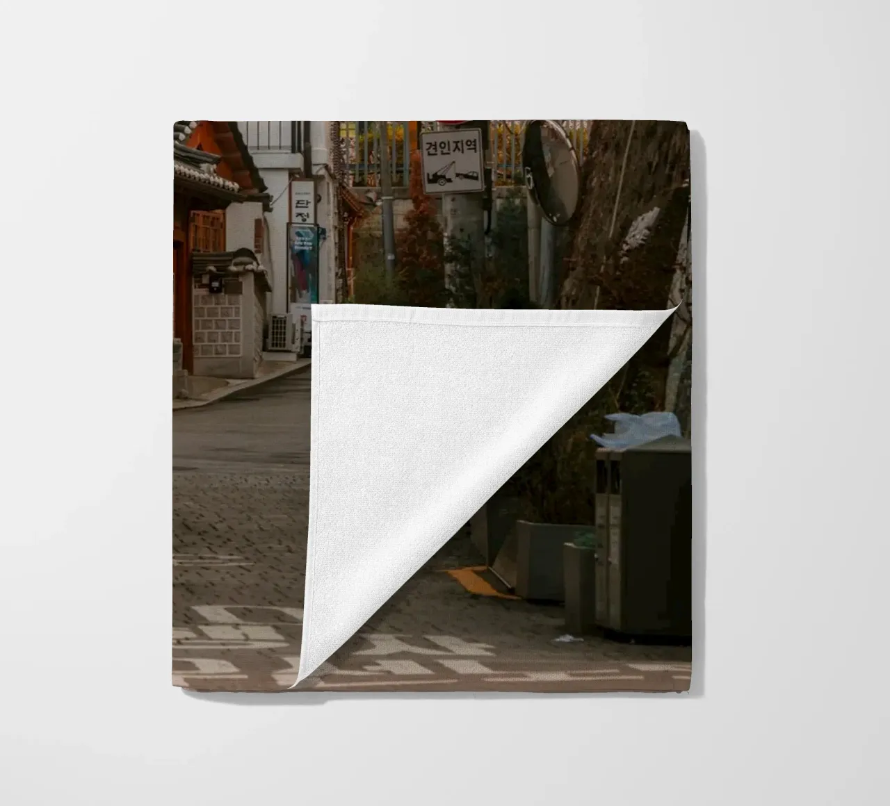 Mattinata nella Seul urbana, Corea del Sud telo mare da mbgraphx2