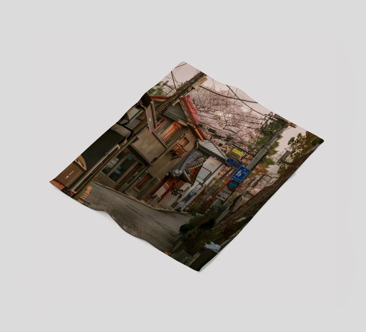 Mattinata nella Seul urbana, Corea del Sud coperta in pile da mbgraphx2